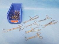 LOT OF BONE HOLDING FORCEPS AND CLAMPS