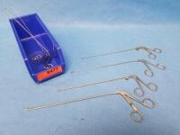 LOT OF STORZ FINE TIPPED MICROLARYNGEAL BIOPSY FORCEPS