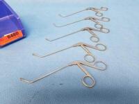 RHINOFORCE II LOT OF 5 STORZ UPTURNED SINUS PUNCHES AND BIOPSY FORCEPS