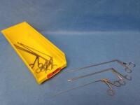 LOT OF PILLING, STORZ LARYNGEAL FORCEPS