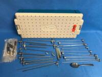 LOT OF STORZ SHEATHS, OBTURATORS, NIPPLES AND ADAPTORS