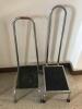 LOT OF 2 STEP STOOLS WITH HANDLES