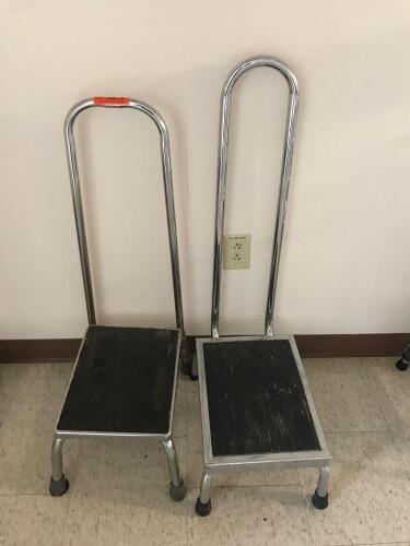 LOT OF 2 STEP STOOLS WITH HANDLES