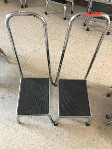 LOT OF 2 STEP STOOLS WITH HANDLES