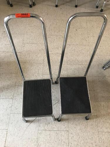 LOT OF 2 STEP STOOLS WITH HANDLES