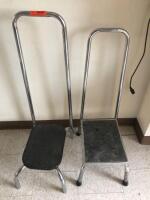 LOT OF 2 STEP STOOLS WITH HANDLES