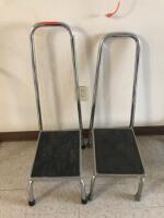 LOT OF 2 STEP STOOLS WITH HANDLES