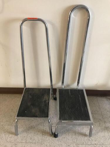 LOT OF 2 STEP STOOLS WITH HANDLES