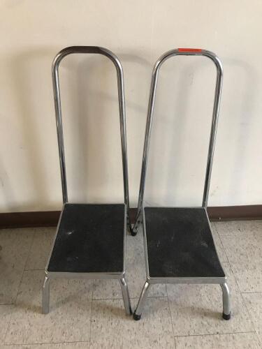 LOT OF 2 STEP STOOLS WITH HANDLES