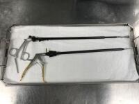 SET OF 2 LAPAROSCOPIC 10MM RIGHT ANGLE AND BABCOCK GRASPER