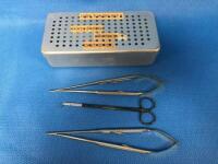 JARIT CASTRO VIEJO 9" NEEDLE HOLDERS AND 45 DEGREE VASCULAR SCISSORS