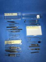 LOT OF OPTHALMIC FORCEPS AND SPATULAS