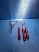 SET OF NUVASIVE XL SPINAL CURETTES AND SPREADER