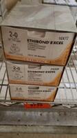 LOT OF ETHICON ETHIBONC-EXCEL SUTURES LOCATION: 1N