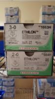 LOT OF ETHICON ETHILON SUTURES IN DATE LOCATION: 1N