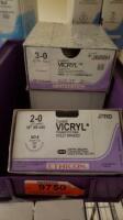 LOT OF ETHICON VICRYL SUTURES IN DATE LOCATION: 1N