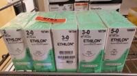 LOT OF ETHICON ETHILON SUTURES IN DATE LOCATION: 1N