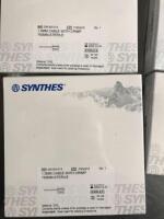 SYNTHES LOT OF (2) 02.120.702S TIBIAL PLATES AND (2) 298.800.01S CABLES WITH CRIMP, EXP. 12/2022 LOCATION: 1N