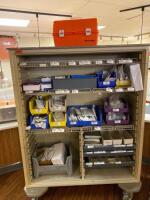 CART AND CONTENTS TO INCLUDE: SUCTION TUBES AND SPO2 ADAPTER CABLES LOCATION: 2 CAF.