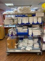 CART AND CONTENTS TO INCLUDE: IRRIGATION TRAYS AND FOLEY CATHETERS LOCATION: 2 CAF.