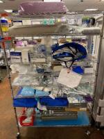 CART AND CONTENTS TO INCLUDE: GAUZE, YANKAUERS, AND SPECIMEN CONTAINERS LOCATION: 2 CAF.