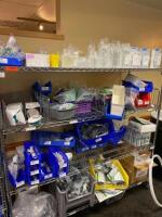 CART AND CONTENTS TO INCLUDE: STERILE WATER, SURGICAL MASKS, AND HOSPOTAL MASKS LOCATION: 2 CAF.