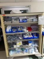 CART AND CONTENTS TO INCLUDE: ASSORTED WIRE GUIDES, IV BAGS L8000, HAEMO-SOL LOCATION: CCC HW