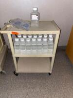 CART AND CONTENTS TO INCLUDE: ASSORTED IV BAGS L8002, STERILE WATER LOCATION: 203