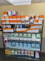 CART AND CONTENTS TO INCLUDE: ASSORTED PROTEXIS PI GLOVES, BIOGEL SURGIAL GLOVES LOCATION: 206