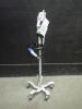 WELCH ALLYN 692 SURETEMP PLUS THERMOMETER ON ROLLING STAND WITH EXERGEN TEMPORAL SCANNER