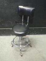 THE BREWER COMPANY ROLLING EXAM STOOL