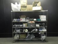 LOT OF RESPIRATORY ITEMS (NEBULIZERS, DISPOSABLES, ETC.) (NO CART)