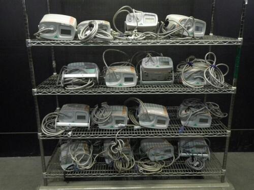 ARJO-HUNTLEIGH FLOWTRON UNIVERSAL LOT OF DVT PUMPS (QTY. 16) (NO CART)