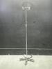 IV POLE WITH FOOTSWITCH ON ROLLING STAND