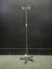 IV POLE WITH FOOTSWITCH ON ROLLING STAND