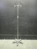 IV POLE WITH FOOTSWITCH ON ROLLING STAND