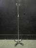 IV POLE WITH FOOTSWITCH ON ROLLING STAND