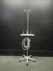 IV POLE ON ROLLING STAND