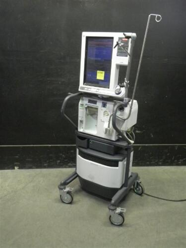 NELLCOR PURITAN BENNETT 840 VENTILATOR SYSTEM WITH COMPRESSOR ON ROLLING STAND