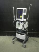 NELLCOR PURITAN BENNETT 840 VENTILATOR SYSTEM WITH COMPRESSOR ON ROLLING STAND