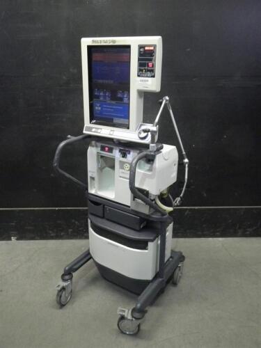 NELLCOR PURITAN BENNETT 840 VENTILATOR SYSTEM WITH COMPRESSOR ON ROLLING STAND