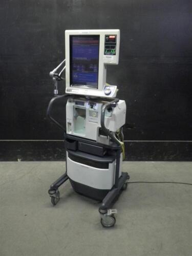 NELLCOR PURITAN BENNETT 840 VENTILATOR SYSTEM WITH COMPRESSOR ON ROLLING STAND