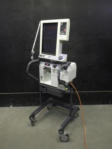 NELLCOR PURITAN BENNETT 840 VENTILATOR SYSTEM ON ROLLING STAND