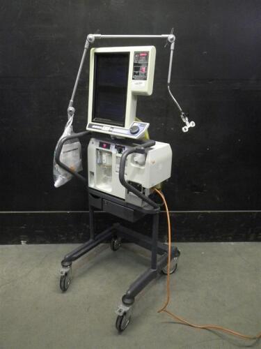 NELLCOR PURITAN BENNETT 840 VENTILATOR SYSTEM ON ROLLING STAND