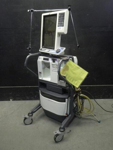 NELLCOR PURITAN BENNETT 840 VENTILATOR SYSTEM WITH COMPRESSOR ON ROLLING STAND
