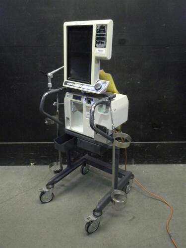 NELLCOR PURITAN BENNETT 840 VENTILATOR SYSTEM ON ROLLING STAND