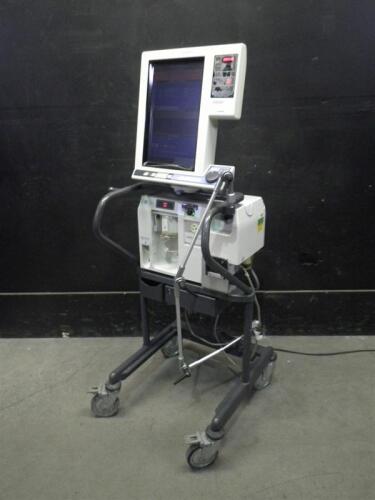 NELLCOR PURITAN BENNETT 840 VENTILATOR SYSTEM ON ROLLING STAND