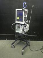 NELLCOR PURITAN BENNETT 840 VENTILATOR SYSTEM ON ROLLING STAND