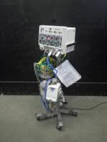 VIASYS BEAR CUB 750PSV INFANT VENTILATOR ON ROLLING STAND