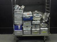 LOT OF EMPTY INSTRUMENT TRAYS (NO CART)